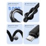 USAMS καλώδιο micro USB σε USB US-SJ690, 2A, 480Mbps, 1m, λευκό