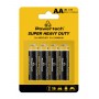 POWERTECH μπαταρίες Zinc Carbon Super Heavy Duty PT-1219, AA, 1.5V, 4τμχ