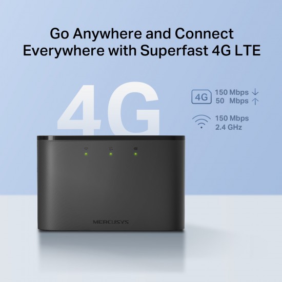 MERCUSYS router MT110, 4G LTE, WiFi 150 Mbps, 2200mAh, Ver. 2.0