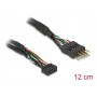 DELOCK καλώδιο USB 2.0 10-pin 2mm σε 2.54mm 41977, 480 Mbps, 12cm