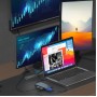 POWERTECH docking station BYL-2311 8 θυρών, USB-C σύνδεση, 100W PD, γκρι
