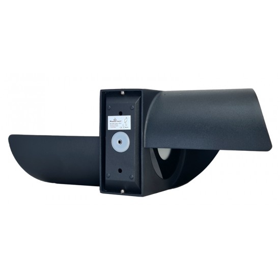 POWERTECH LED φωτιστικό τοίχου HLL-0163, 10W, 4000K, 850lm, IP65, μαύρο