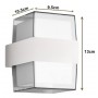 POWERTECH LED φωτιστικό τοίχου HLL-0158, 14W, 4000K, 1120lm, IP65, λευκό