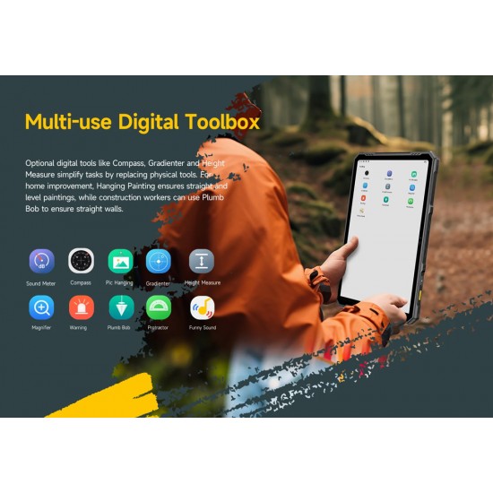 ULEFONE tablet Armor Pad 3 Pro, 10.36", 8/256GB, 33280mAh, 4G, μαύρο