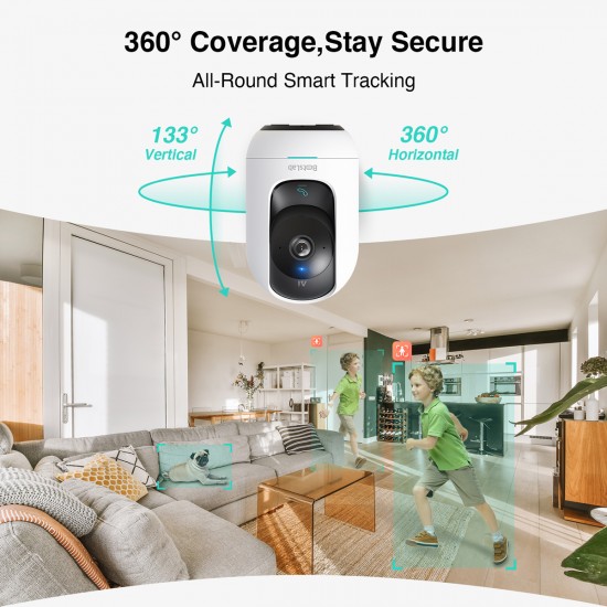 BOTSLAB smart κάμερα C221, 5MP/3K, WiFi, 360° PTZ, SD