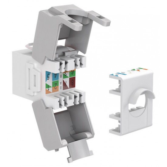 GOOBAY Keystone module RJ45 CAT 6A 90867, UTP, λευκό