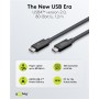 GOOBAY καλώδιο USB-C 74376, USB4, 240W, 80Gbps, 16K/60Hz, 1.2m, μαύρο
