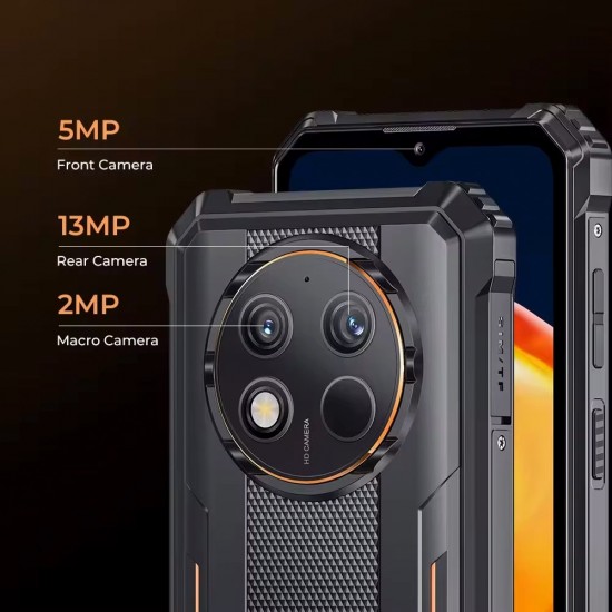 OUKITEL smartphone WP28E, 6.52", 4/64GB, 10600mAh, IP68/IP69K, μαύρο