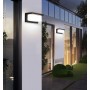 POWERTECH LED φωτιστικό τοίχου HLL-0165, 12W, 4000K, 960lm, IP65, μεταλλικό, μαύρο