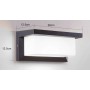 POWERTECH LED φωτιστικό τοίχου HLL-0165, 12W, 4000K, 960lm, IP65, μεταλλικό, μαύρο