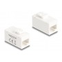 DELOCK Keystone module RJ45 90639, θηλυκό σε θηλυκό, Cat 6A UTP, λευκό