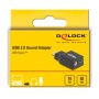 DELOCK εξωτερική κάρτα ήχου 67128, 2x 3.5mm, USB-C σύνδεση, μαύρη