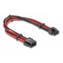 DELOCK καλώδιο 8 pin σε 6+2 pin PCIe 80975 με υφασμάτινη επένδυση, 30cm