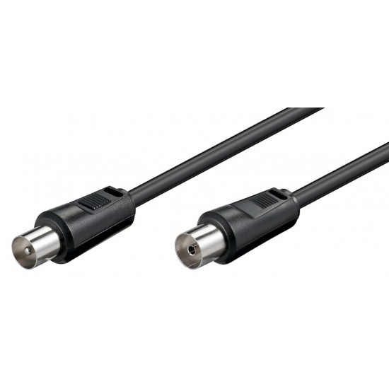 POWERTECH καλώδιο κεραίας RF αρσενικό - RF θηλυκό CAB-V019, μαύρο, 10m