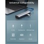 CABLETIME USB hub CT-HUBP4, 4x θυρών, 5Gbps, USB-C σύνδεση, γκρι