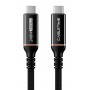 CABLETIME καλώδιο USB-C σε USB-C CT-USB4, 240W, 40Gbps, 8K/60Hz, USB4, 1m, μαύρο