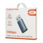 CABLETIME αντάπτορας USB-C σε USB CT-AMCF10-AG, 10Gbps, 3A, γκρι