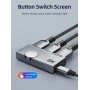 CABLETIME HDMI switch CT-HS8K2-AG, 2 σε 1, 8K/60Hz, 4K/120Hz, γκρι