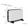 BRUNO θερμοπομπός BRN-0206, 2000W, με θερμοστάτη & ανεμιστήρα, λευκός