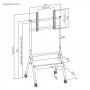 BRATECK βάση τηλεόρασης δαπέδου TTF13E-46FW, 37-86", έως 80kg, με ράφι & ροδάκια