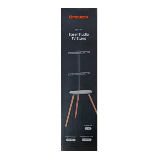 BRATECK βάση τηλεόρασης δαπέδου FS28-44F-04, 43-65", έως 35kg, με ράφι