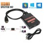POWERTECH HDMI splitter CAB-H173, 1-in σε 2-out, 4K/30Hz, HDR/HDCP, μαύρο