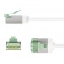 GOOBAY καλώδιο δικτύου 74358, CAT 8.1 U/FTP, ultra slim, copper, 40Gbps, 0.25m, λευκό