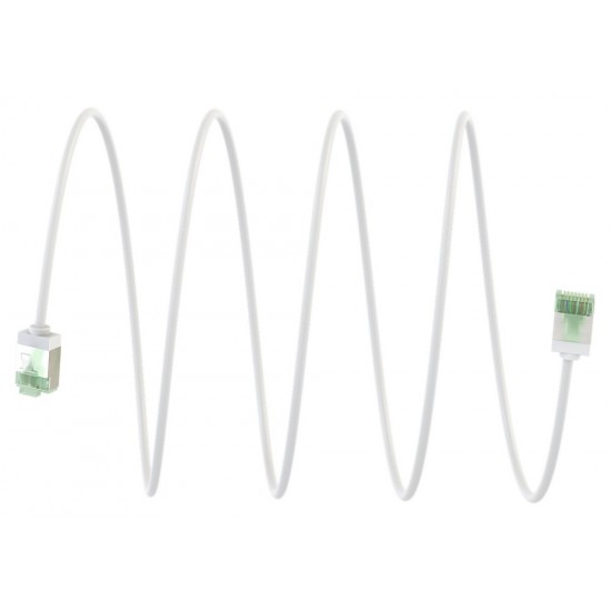 GOOBAY καλώδιο δικτύου 74358, CAT 8.1 U/FTP, ultra slim, copper, 40Gbps, 0.25m, λευκό