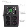 POWERTECH UPS Line Interactive PT-1800LCD με οθόνη, 1800VA, 1080W, 4x Schuko, 2x RJ45/RJ11, USB Type B