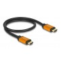 DELOCK καλώδιο HDMI 85726, 8K/60Hz, 48 Gbps, eARC, HDR, 0.50m, μαύρο