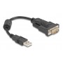 DELOCK αντάπορας USB σε RS-232 64276, 460.8Kbps, 0.25m, μαύρος