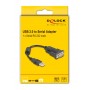 DELOCK αντάπορας USB σε RS-232 64276, 460.8Kbps, 0.25m, μαύρος