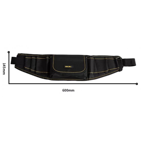 DELI εργαλειοθήκη μέσης DL5864, υφασμάτινη, 60x14.5x5cm, μαύρη