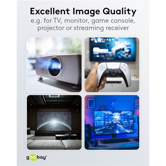 GOOBAY καλώδιο HDMI 2.1 65558 με Ethernet, AOC, 8K/60Hz, 48 Gbps, 10m, μαύρο