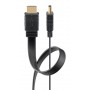 GOOBAY καλώδιο HDMI 2.0 61278, Ethernet flat 4K/60Hz 18 Gbps 1.5m, μαύρο