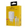 POWERTECH φορτιστής τοίχου PT-1322 με καλώδιο USB-C, USB, 12W, λευκός