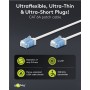 GOOBAY καλώδιο δικτύου 74244, CAT 6A U/UTP, ultra slim, copper, 500MHz, 0.15m, λευκό