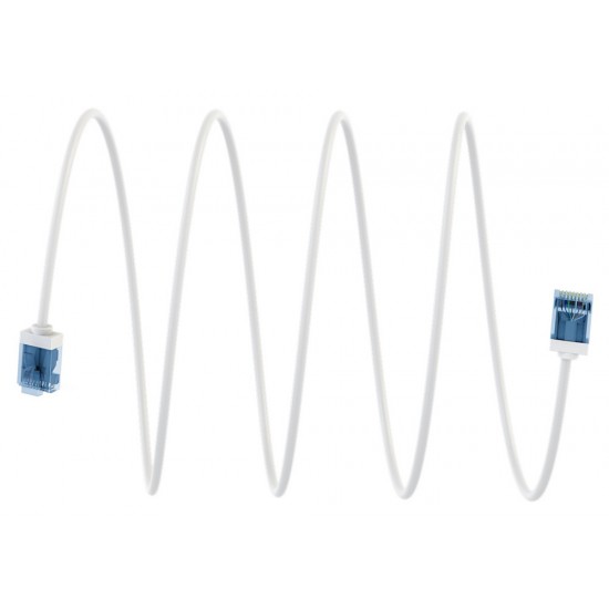 GOOBAY καλώδιο δικτύου 74288, CAT 6A U/UTP, ultra slim, copper, 500MHz, 3m, λευκό