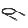 DELOCK καλώδιο USB-C 81124, 60W, 480Mbps, 1m, μαύρο