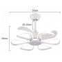 POWERTECH ανεμιστήρας οροφής HLL-0173 με LED φως, 96W, Φ55x35cm, λευκός