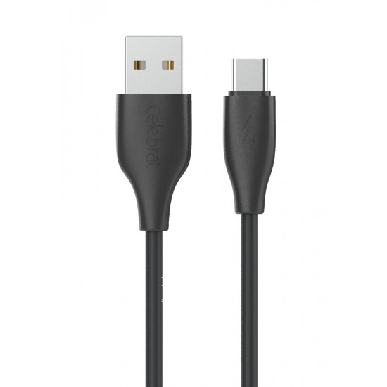 CELEBRAT καλώδιο USB-C σε USB CB-31A, 3A, 480Mbps, 1m, μαύρο