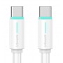 USAMS καλώδιο USB-C US-SJ734, 60W, 480Mbps, 1m, λευκό