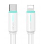 USAMS καλώδιο Lightning σε USB-C US-SJ735, 30W, 480Mbps, 1m, λευκό