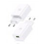 USAMS φορτιστής τοίχου SCXLTZ01 με καλώδιο micro USB, USB, 18W, λευκός