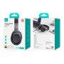 USAMS headphones YG23, ασύρματα & ενσύρματα, Φ40mm, 300mAh, μαύρα