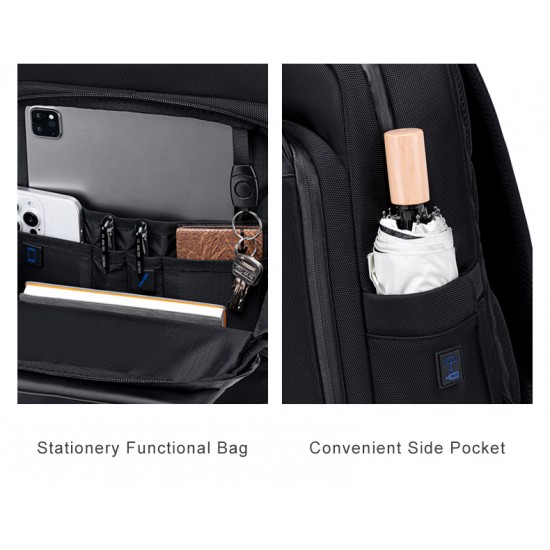 ARCTIC HUNTER τσάντα πλάτης B00672 με θήκη laptop 15.6", 15L, μαύρη