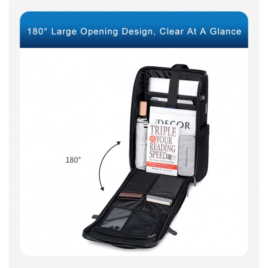ARCTIC HUNTER τσάντα πλάτης B00675 με θήκη laptop 15.6", USB, 15L, γκρι