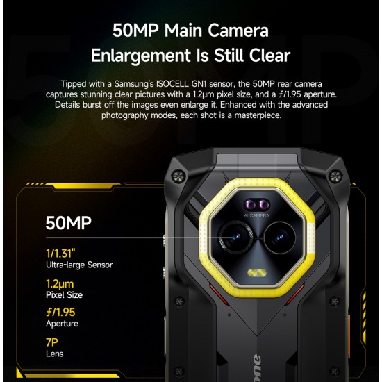 ULEFONE smartphone Armor Mini 20, 4.7", 8/256GB, 4G, 6200mAh, IP68/IP69K, μαύρο