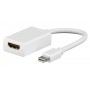 GOOBAY καλώδιο mini DisplayPort σε HDMI θηλυκό 51729, 0.15m, λευκό