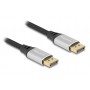 DELOCK καλώδιο DisplayPort 2.1 80634, 16K/60Hz, 40 Gbps, 2m, μαύρο